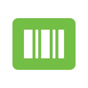 Icon of a barcode asset tag