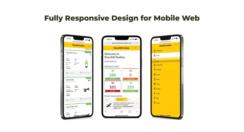 Fully responsive design for mobile web.