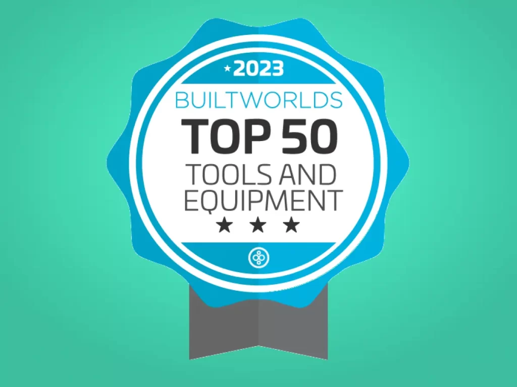 2023 BuiltWorks Top 50 Tools and Equipment Badge for ShareMyToolbox